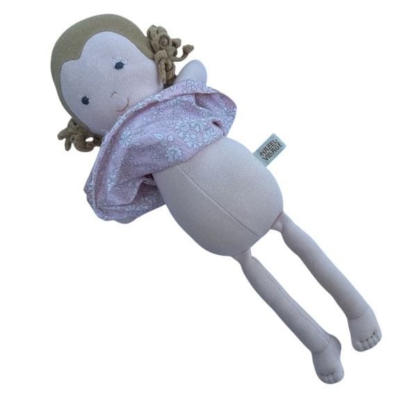 HAZEL VILLAGE Fern Handmade Plush Doll In Pink Floral Cotton Dress - Picture 5 of 10